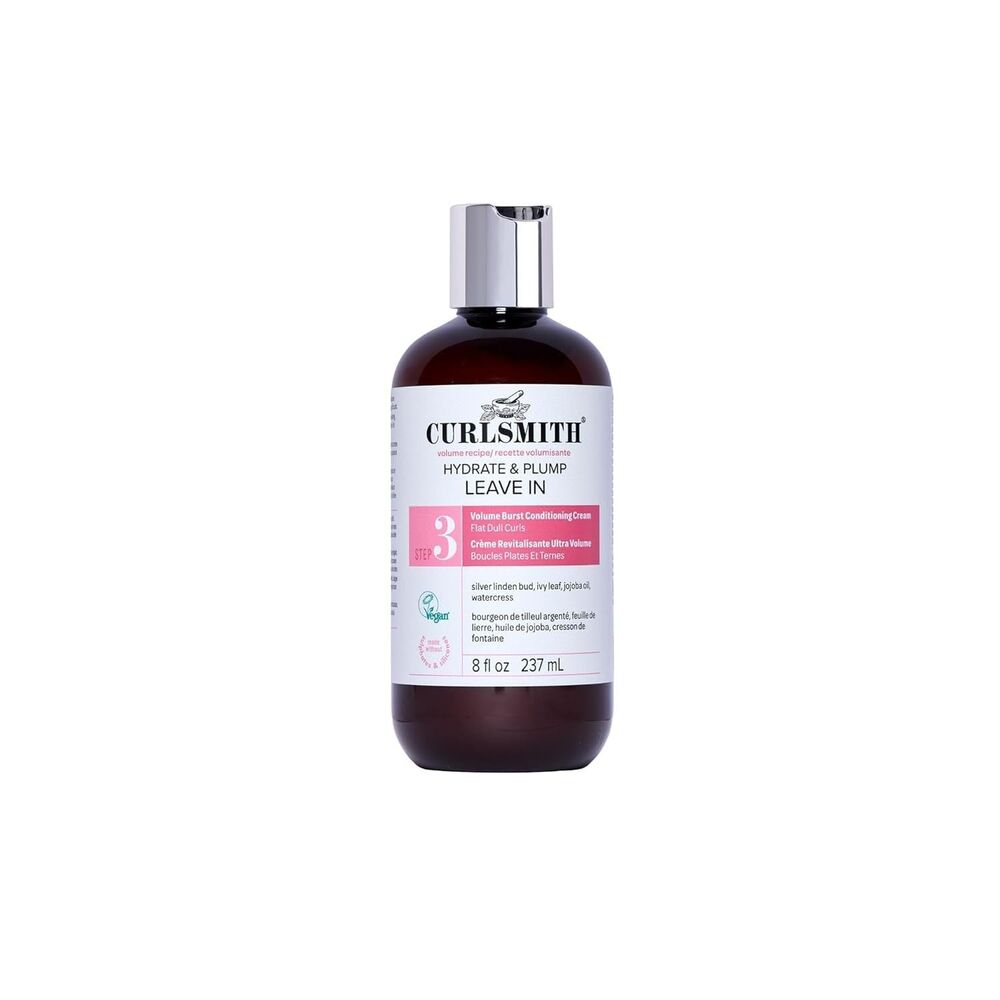 Curlsmith Hydrate & Plump Leave-In Conditioner Volumizing All Curls White 8oz
